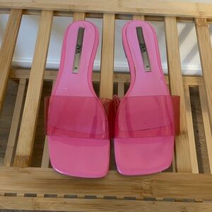 Zara Pink Slide Sandals